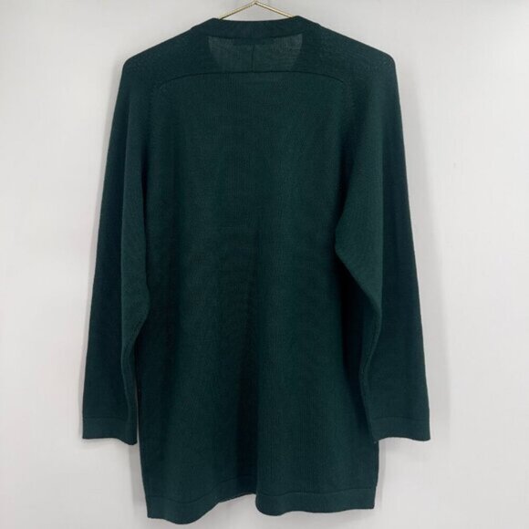 HAWICO 100% Extra fine Merino Wool Green Cardigan Sweater Women's Size S - Picture 6 of 12